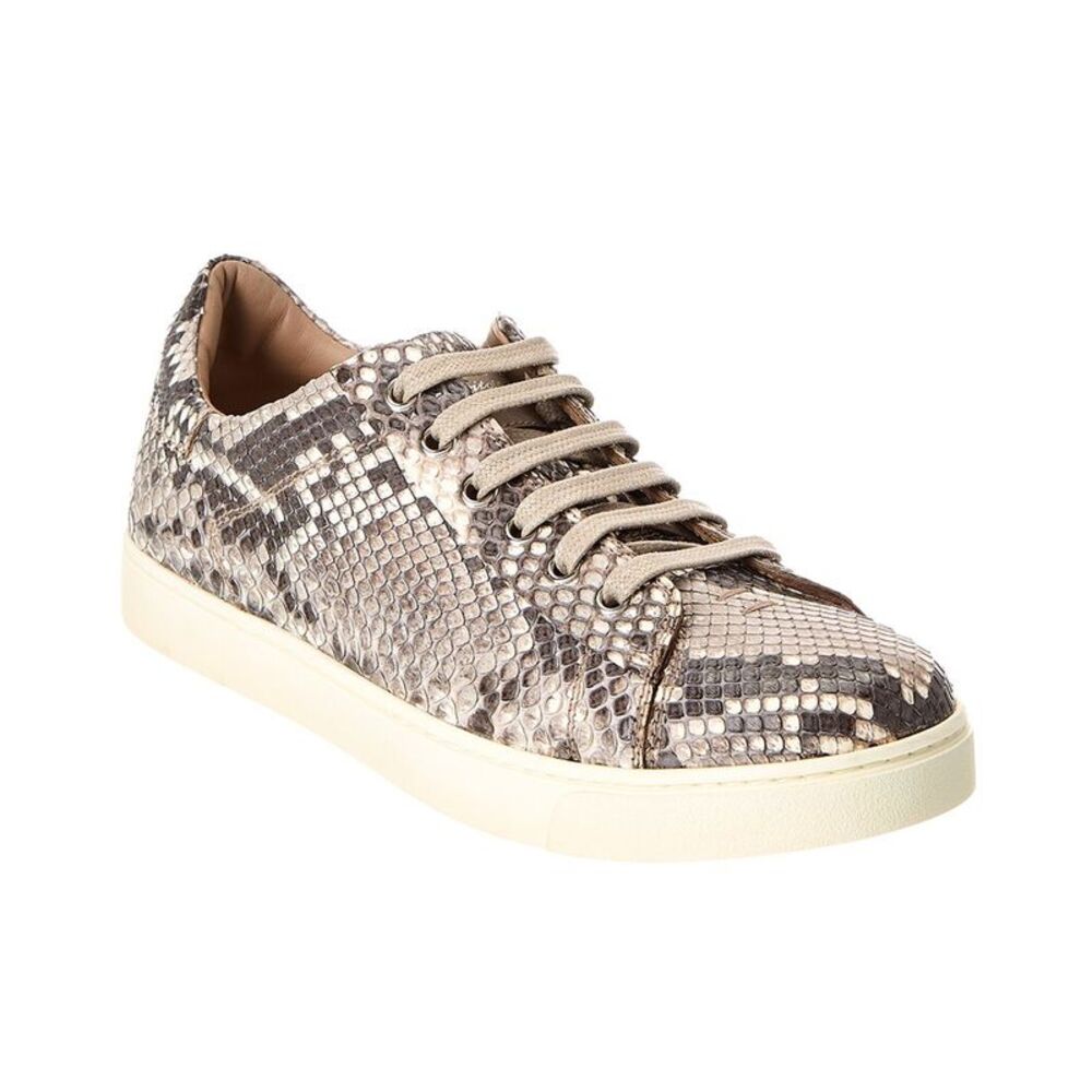 Gianvito Rossi Low Top Python Sneaker, Grey